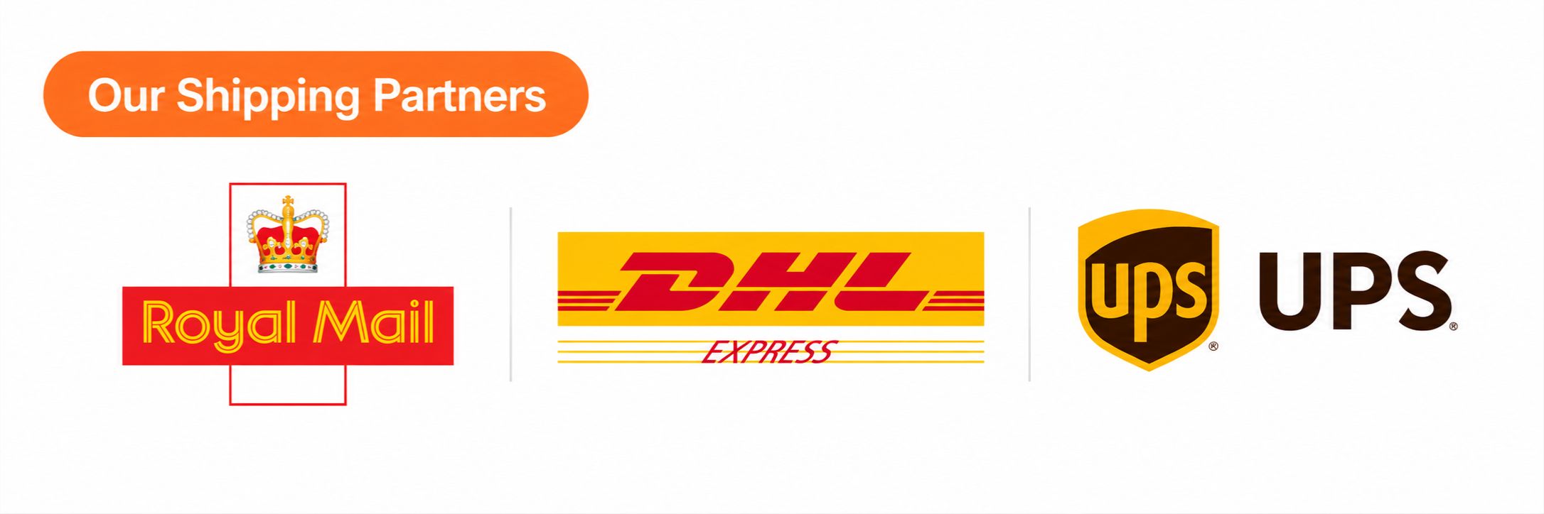 Our Shipping Partners - Personalised Dummy Clips UK