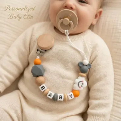 Smile Cloud Baby Dummy Clip