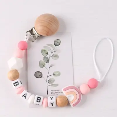 Cute Baby Rainbow Colorful Dummy Clip