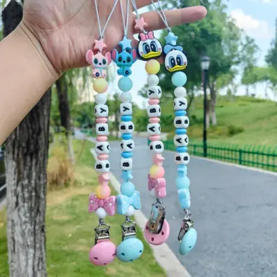 Charming Cartoon Beaded Dummy Clip