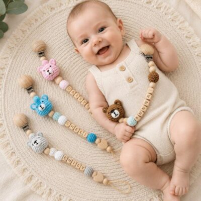 Cartoon Friends Character Mix Custom Pacifier Clip